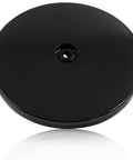6-Inch Lazy Susan Turntable with Black Acrylic Surface Ball Bearing Rotation for Cakes and Spices, durable tray for kitchen organization.