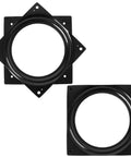 2 Pack 6 Inch Black Steel Lazy Susan Turntable Bearings, Heavy Duty Square Rotating Trays with Smooth 360 Spin, 500 lb Load Capacity