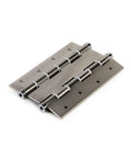 6 Inch Double Opening Door Hinge With Double Spring 360 Automatic Closing For Wooden Doors Gold, front angle view