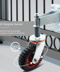 6 Inch Gate Caster With 360 Degree Rotation Spring Loaded Heavy Duty Fence Gate Wheels For Metal Tubes Mounted on Gate