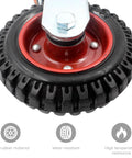 6 Inch Gate Caster With 360 Degree Rotation Spring Loaded Heavy Duty Fence Gate Wheels For Metal Tubes Includes Screws And Screwdriver Reinforced Ball Bearings For Smooth Movement On Grass Mud Gravel And Concrete, close-up of wheel