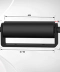 6 Inch Sliding Gate Guide Rollers 2 Pack with C Post Welded Bracket Heavy Duty Hard Nylon Rollers dimensions illustration.