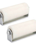 Two 6" Slide Gate Guide Rollers with Post Welded Bracket, UHMW Hard Nylon Sliding Gates Guider, Heavy Duty Sealed Ball Bearing, Pack of 2