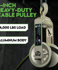 6" Diameter, Cable Puller Sheave, Hook, Wire, Rope | Capacity 6500lb | Compatible with Greenlee Pullers 640,6801,6001 | Staten Tools