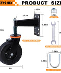 6 Inch Gate Wheel 500 Lb Heavy Duty Gate Wheel With Brake 360 Degree Rotation Fence Gate Wheels Spring Loaded Gate Caster