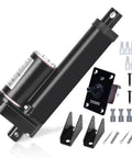 6 Inch Stroke 12V Linear Actuator With 1000N Thrust, 14mm Per Second Speed, IP54 Aluminum Housing, mounting brackets, toggle switch