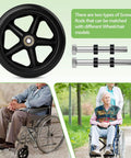 2 Pack 6 Inch Rubber Wheelchair Wheels Replacement for Walkers, Rollators, Wheelchairs, Durable Anti-Slip ABS Wheel Hub in use