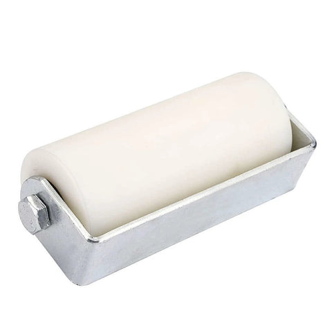 ✝️ 6" Slide Gate Guide Roller with Post Welded Bracket, UHMW Hard Nylon Sliding Rolling Gates Guider, Heavy Duty Sealed Ball Bearing Side Roller