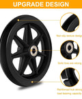 2Pcs 6 Inch Replacement Wheelchair Wheels for Walkers - Environmentally Friendly Rubber Material, Wear-Resistant PU Tires