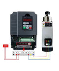 Beefed-Up 6KW Air Cooled CNC Spindle Motor Kit With ER32 Chuck VFD 220V 380V RS485 Aluminum Housing Dust Proof Design Easy Install