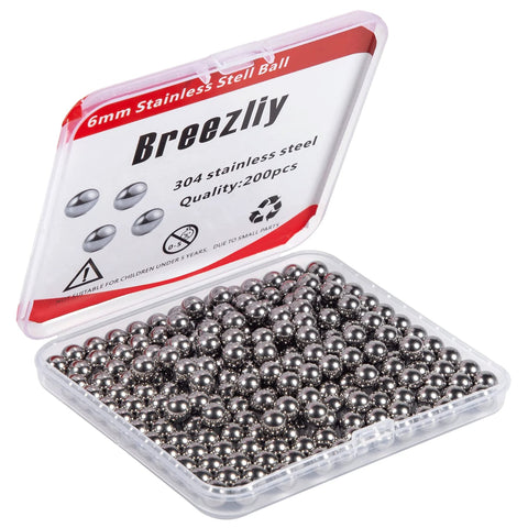 Case of Pro Grade 6mm G25 304 Stainless Steel Bearing Balls Pack Of 200 For Precision Machines And Bearings ISO 9001 Certified