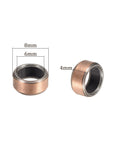 10 Pcs 6mm x 8mm x 4mm Sleeve Bearings Oilless Wrapped Bushings For Machine Shafts with bronze sintered composite coating