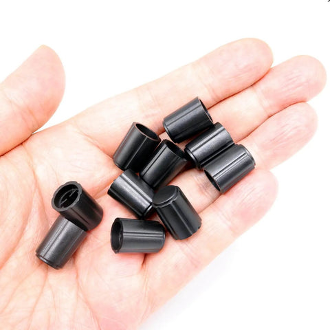 Ten Pack Of 6mm D Type Potentiometer Knobs For Volume Control Black Plastic Knobs For Guitars Encoders DJ Controllers Speakers And Mixers