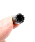 Close-up of black plastic knob from Ten Pack Of 6mm D Type Potentiometer Knobs For Volume Control Black Plastic Knobs For Guitars Encoders DJ Controllers