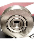 Front view of 6mm Bore Bearing - 25mm 440C Stainless Steel Pulley U-Groove Track Roller Bearing 6x25x7mm.
