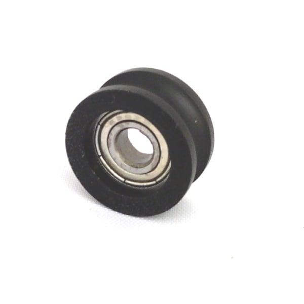 6mm Bore Bearing with 21mm Round Nylon Pulley U Groove Track Roller ...