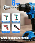 2026 Upgrade Wire Twister Tool For Drill with 6mm hexagonal handle shown with compatible drills