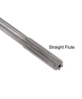 6mm Chucking Reamer For Lathe With HSS Cobalt M35 Alloy Pro Grade, D4 Tolerance, 6 Straight Flutes, Round Shank close-up view