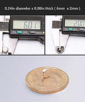 Digital caliper measuring 100 Piece Neodymium Magnets Set 6mm Diameter 2mm Thick Rare Earth Discs For Whiteboards Cabinets Fridges DIY