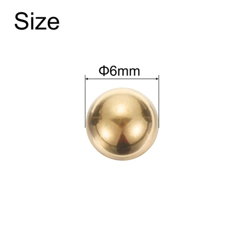 Single 6mm solid brass bearing ball - part of 100pcs 6mm Solid Brass Bearing Balls for machinery, automotive, DIY projects