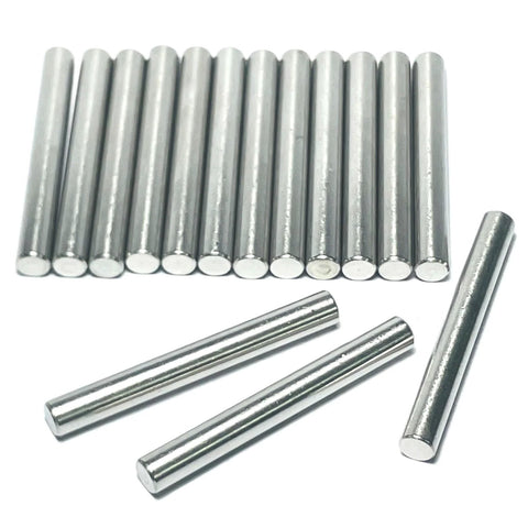 Sturdy 6mm Dowel Pins Set For Shelves And Woodworking 15 Pack 50mm Length 304 Stainless Steel M6 Dowels on white background