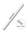 6mm x 250mm 304 Stainless Steel Solid Round Rod for DIY Craft - 2pcs, showing full length and close-up of end diameter.