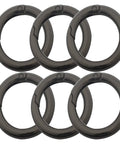 6 Pcs 3 Inch Large Round Carabiners Clips, Metal Trigger Spring Snap Hooks With O Rings For Keychains, Crafts, Gun Black Finish