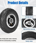 6x2 Inch Pneumatic Tire Wheel with Alloy Hub M8 Inflatable Air Wheel for Scooter Trolley Cart Hand Truck and Utility Equipment