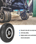 6x2 Inch Pneumatic Tire Wheel with Alloy Hub M10 Inflatable Air Wheel for Scooter Trolley Cart Hand Truck