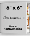 BA-AHD 6x6 Metal Access Panel With Concealed Pin Hinge 16 Gauge Steel Non Rated Drywall Ceilings White LEED Compliant