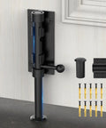 Rugged 7.7 inch sliding bolt latch in 304 stainless steel installed on door with screws and accessories shown