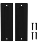 7 Inch Black Barn Door Handle Finger Pull Set Two Pack Heavy Duty Invisible Handle For Gates Garages Sheds Barn Doors And Pocket Doors