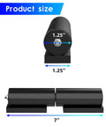 Heavy Duty Gate Hinges 7 Inches- 2 Pack Weld On Install Black Iron Barrel Hinge 900lbs Capacity product size diagram