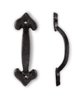 7 Inch Heavy Duty Cast Iron Barn Door Handle Medieval Rustic Gate Pull For Sheds Fences And Cabinets Vintage Black Finish