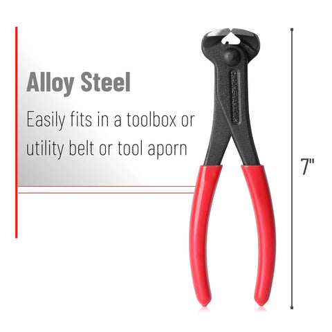 Cats Paw Style Nail Puller And Remover End Cutting Pliers For Carpentry 7 Inch High Carbon Steel With Soft Grip Dual Use