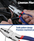 7-Piece Pliers Set With Groove Joint, Long Nose, Slip Joint, Linesman And Diagonal Pliers For DIY And Home Use