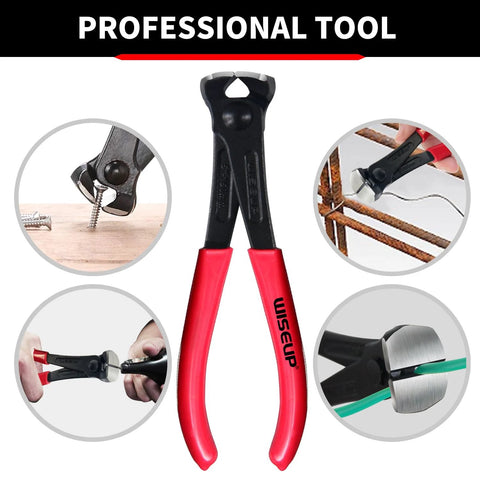 7 Inch Nail Puller End Cutting Pliers Chrome Vanadium Steel With Anti Rust Coating And Ergonomic Grip Ideal For Removing Nails And Staples