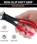 7 Inch Nail Puller End Cutting Pliers Chrome Vanadium Steel With Anti Rust Coating And Ergonomic Grip shown in hand