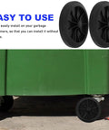 Trash Can Wheels Replacement Set 7 Inch Rubber Casters For Garbage Bins And Outdoor Waste Containers Easy Installation