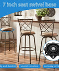 Two Piece 7 Inch Heavy Duty Bar Stool Rotating Plate Replacement in stools at counter, 360 Degree Square Rotating Mechanism.