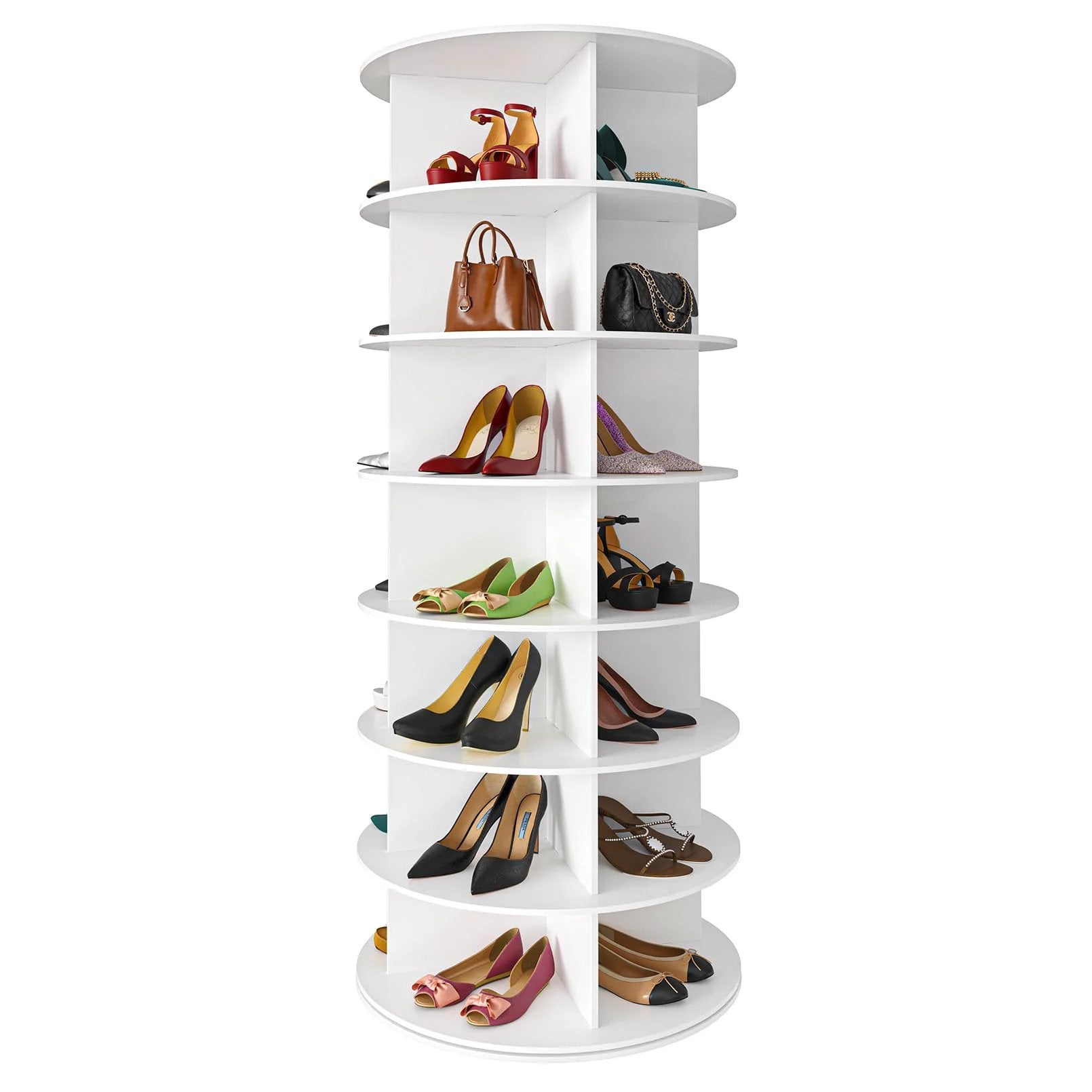 Rotating Shoe Rack Tower: Space-Saving 7-Tier ✓