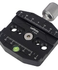 70mm Quick Release Clamp For Arca Swiss Style Plates with CNC Anodized Aluminum Construction and Built-in Bubble Level