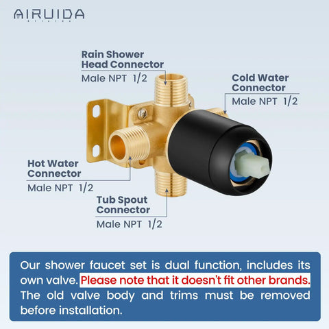 Solid Wall Mount Shower Faucet Set With Heavy Duty 6 Inch Rainfall Head And Smooth Tub Spout In Sharp Matte Black For Reliable Bathroom Overhauls And Killer Water Flow