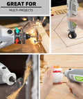 Powerful Rotary Tool Kit With Flex Shaft 200W Motor 6 Speed Levels From 10000 To 40000 RPM 239 Piece Accessory Set for multi-projects