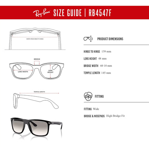 Boyfriend Two Square Sunglasses Black Frame With Light Grey Crystal Lenses 60mm Unisex Dope Shades size guide illustration