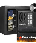 Open view of Compact Home Safe Box With Sensor Light Fireproof Money Safe For Your Cash Hideout 0.23 Cu Ft Security Safe