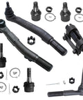 4x4 Ready Front 8pc Suspension Kit For 2005 To 2022 Ford F 250 Super Duty 4WD Off Road Replacement Upgrade Includes Control Arms Ball Joints And Shocks, 8pc tie rod and ball joints