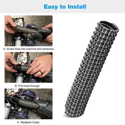 Motorized Lower Nozzle Hose Replacement for Rocket Vacuum Models HV300 HV301 HV302 HV320 HV321, 6 Inch by 1.25 Inch, Black, 2 Pack, Flexible Durable Tool Upgrade for Ultralight Cleaners