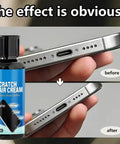 Phone Screen Scratch Repair Kit With Metal Frame Fix For Quick Pro Grade Long Lasting Solution showing before and after use