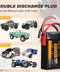 Power Up Your RC Ride With 7.4V 1200mAh LiPo Battery 2S 35C Burst 70C PH2.0 JST Plug And 1to2 USB Charger Fits SCX24 RC Trucks